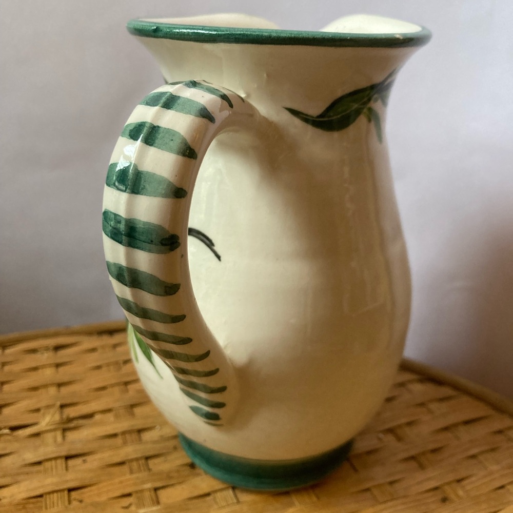 Hand-Painted Pitcher Olive Design - Picture 3 of 7